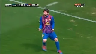Messi - Málaga CF VS FC Barcelona - 2012-01-22