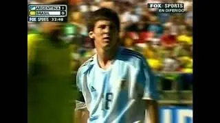 Messi - Brazil VS Argentina - 2005-06-28