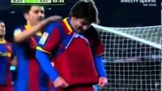 Messi - FC Barcelona VS Racing de Santander - 2011-01-22