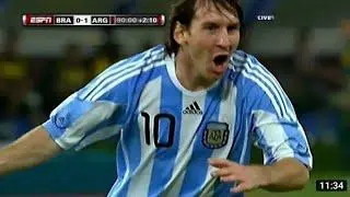 Messi - Argentina VS Brazil - 2010-11-17