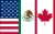bandera México-USA-Canadá
